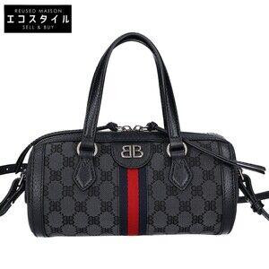 BALENCIAGA GUCCI Hacker Project GG canvas handbag shoulder bag